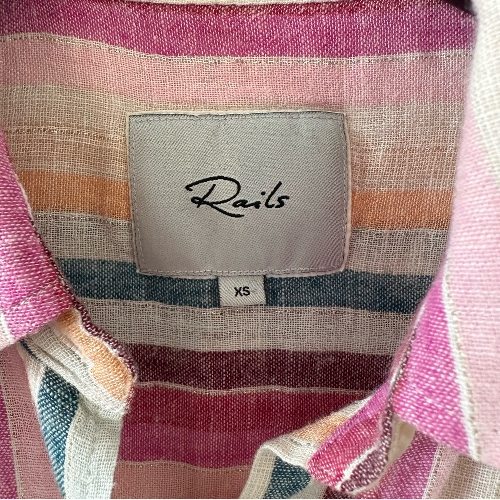 Rails Amelie Button Down In Avilla Stripe. Size Xs - image 6